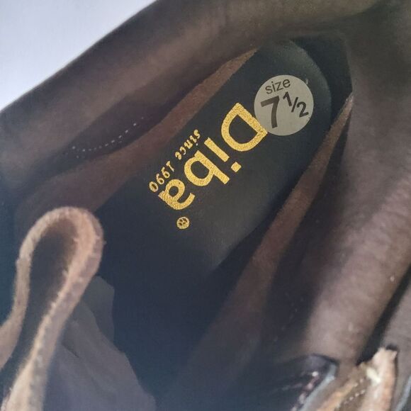 New Diba Suede Leather Brown Lace Up Ankle Boots Size 7.5 - Picture 9 of 10